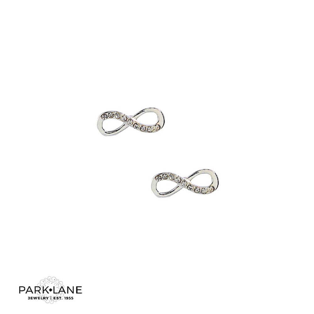 Silver Infinite Pierced Earrings